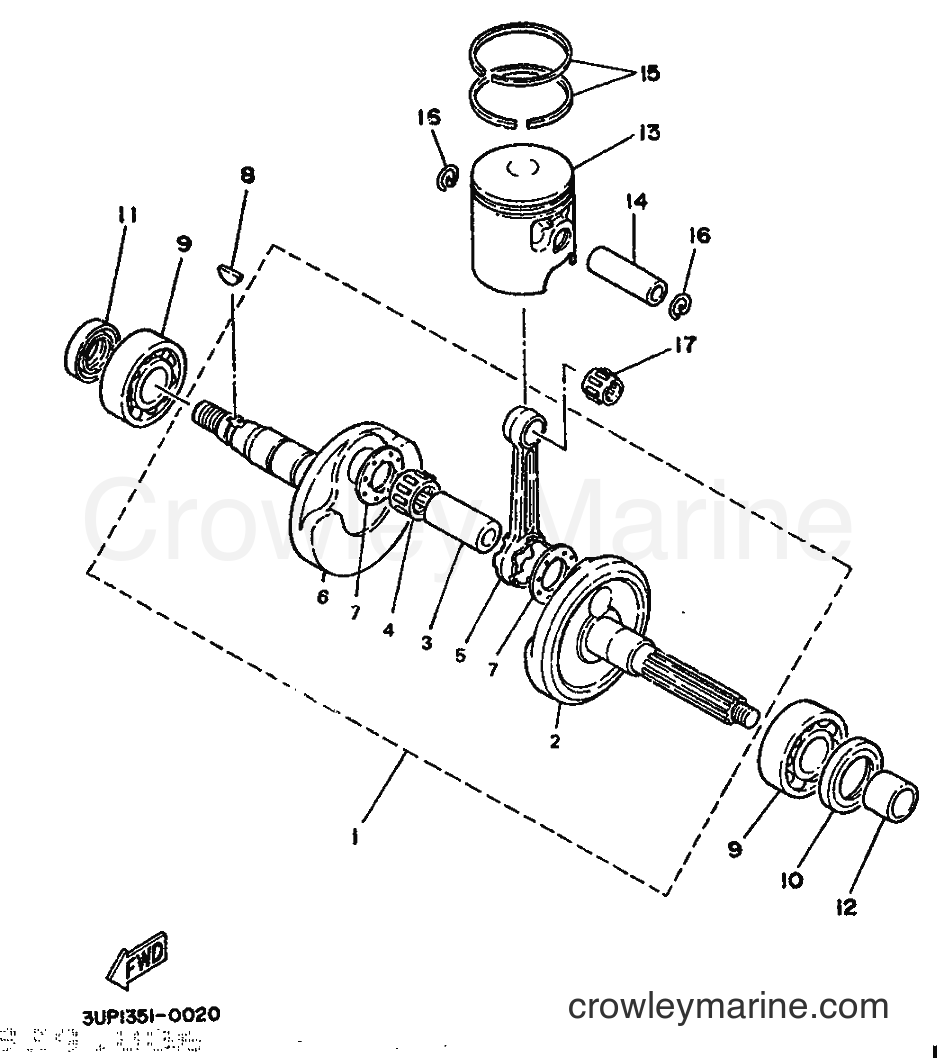 1992 Scooter CH80 - CH80 (3WX2) [999] - CRANKSHAFT & PISTON