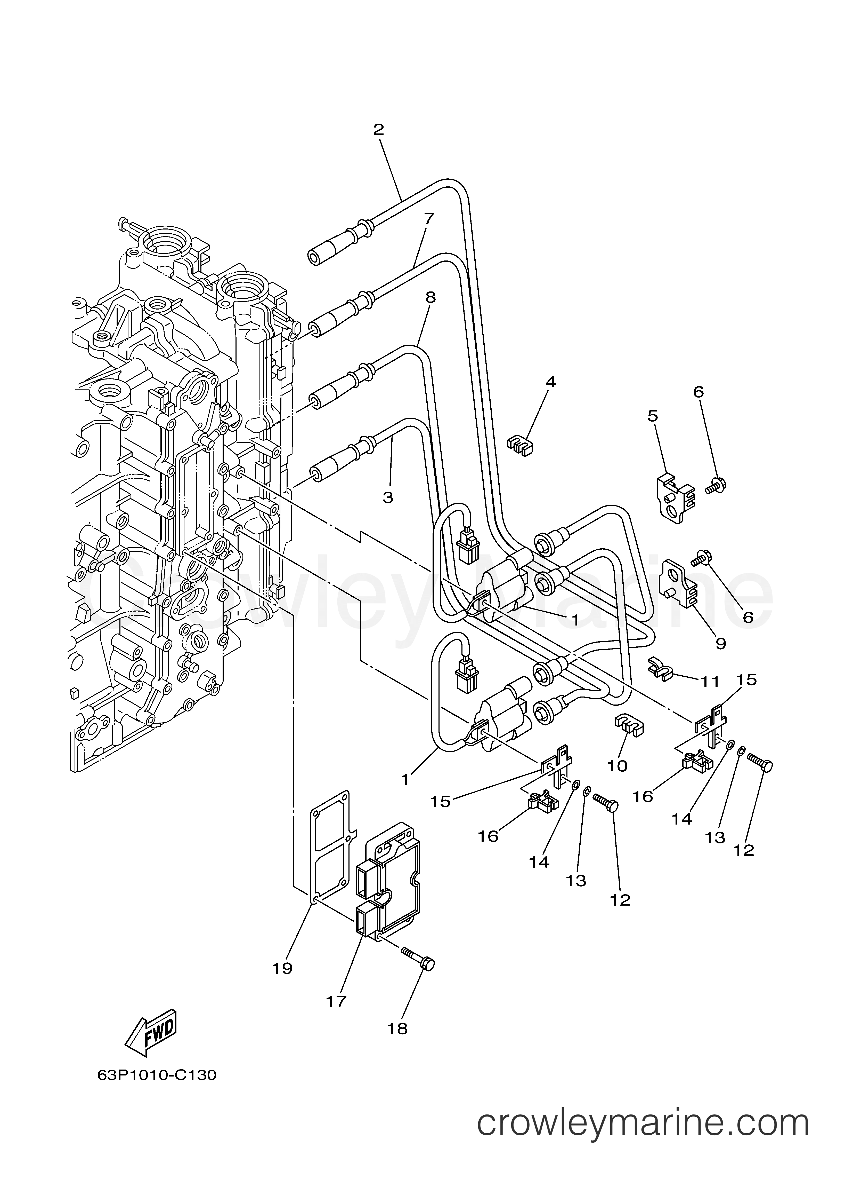 ELECTRICAL 1 - 2004 Yamaha Outboard 150hp F150TLRC ... yamaha f150 wiring diagram 
