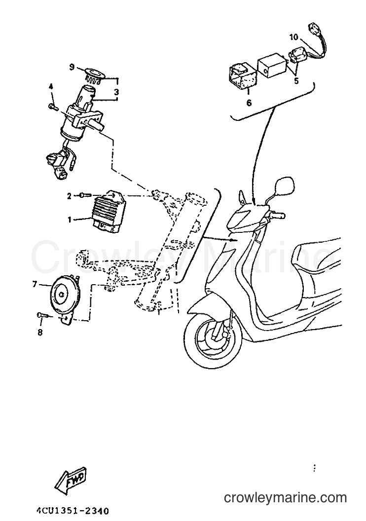 1995 Scooter YE80 - YE80 (4MU3) [999] - ELECTRICAL 1