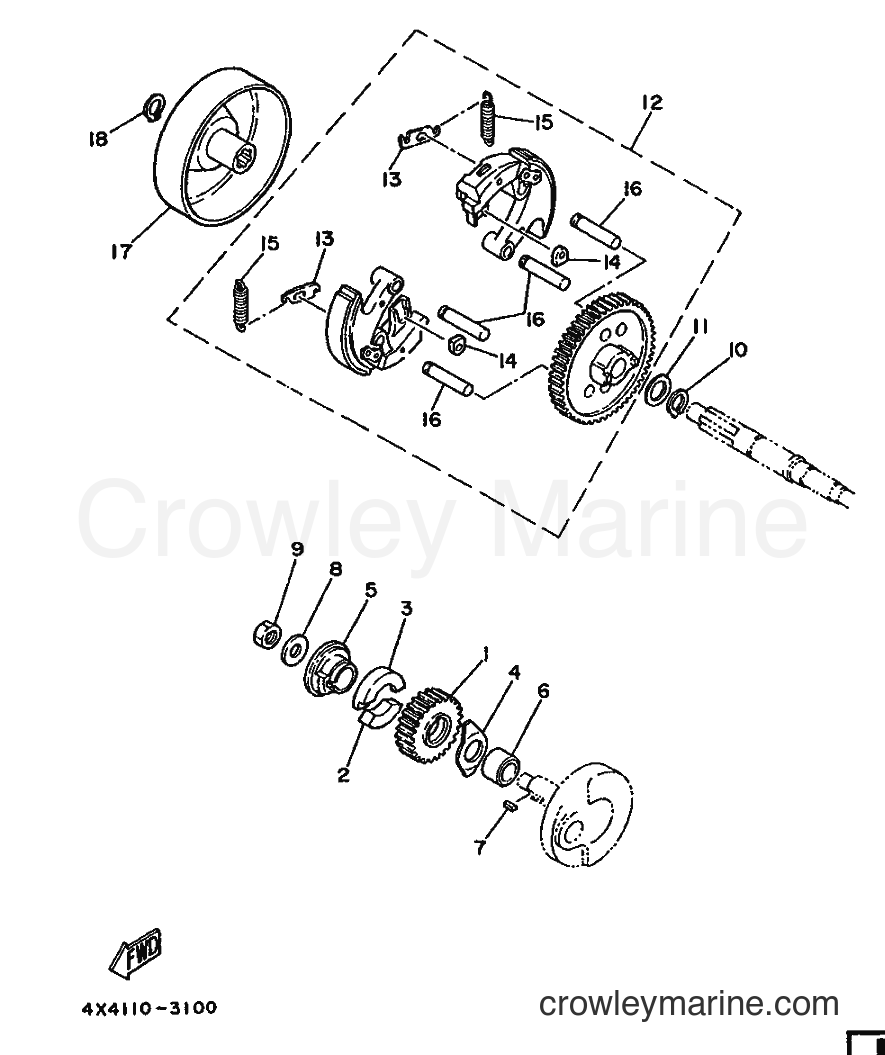 Yamaha Motors PW50W (3PT1) [010] - CLUTCH