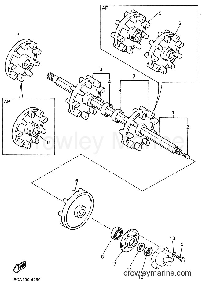 1994 Snowmobile VX600 - VX600 (8CA1) [010] - TRACK DRIVE 1
