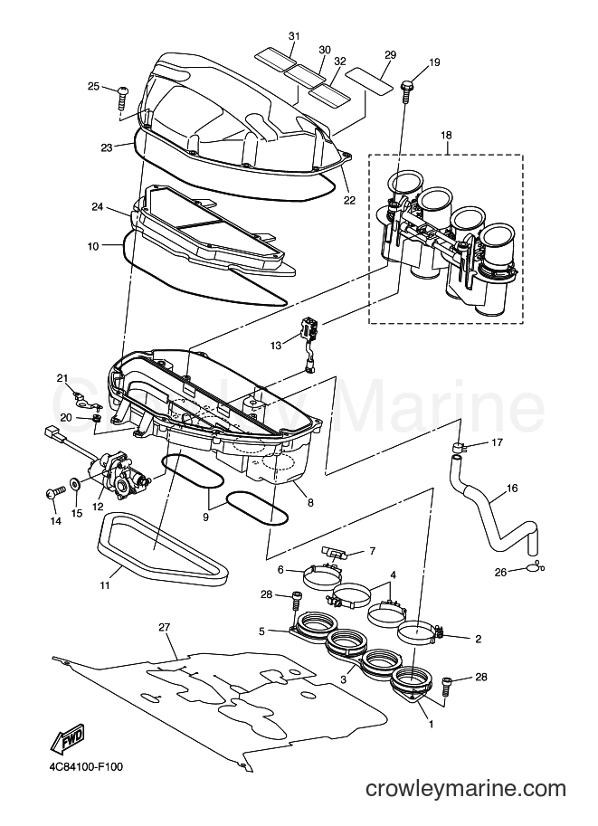 2008 Sport Bike YZF-R1 - YZF-R1 (4C8D) [010] - INTAKE
