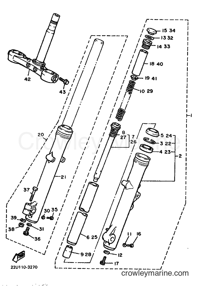 Yamaha Motors XV500 (26R0) [020] - FRONT FORK