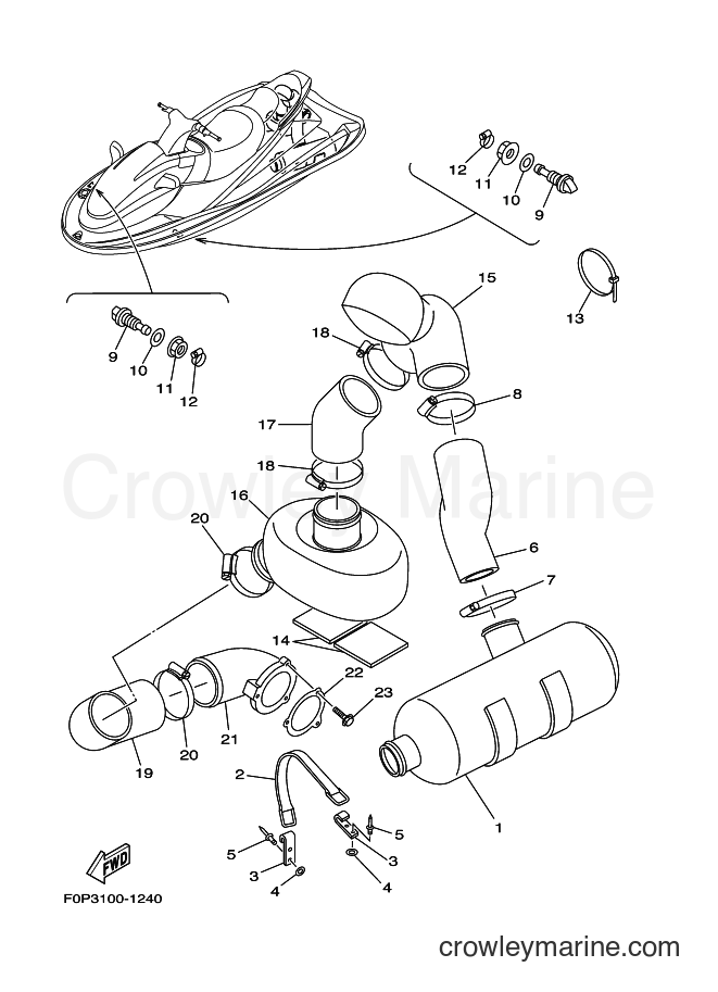 Yamaha Motors JET FOR XA800 (67AC) [02A] - EXHAUST 2