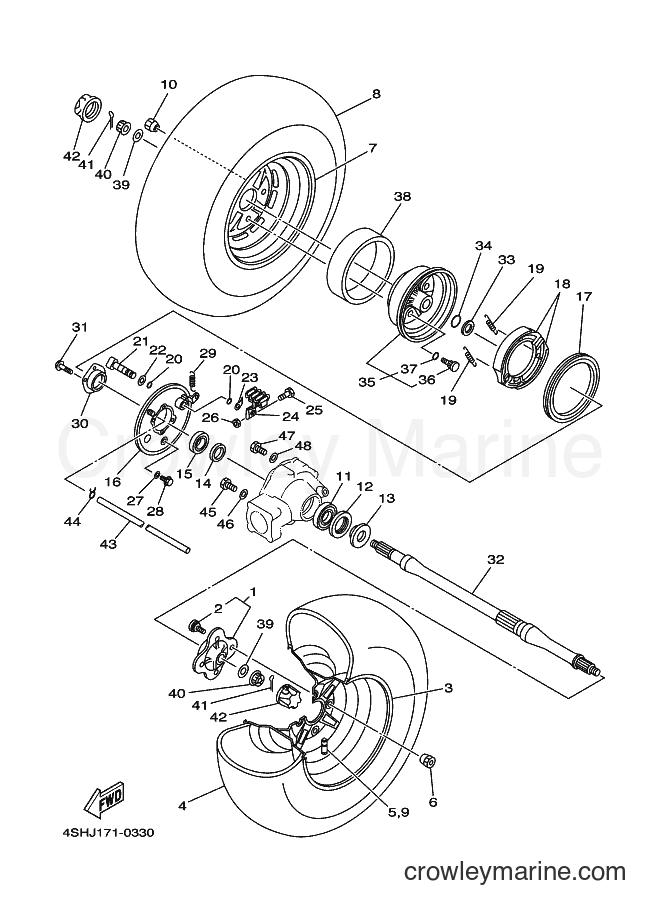 2000 ATV YFM400FW - YFM400FW (4SHJ) [010] - REAR WHEEL