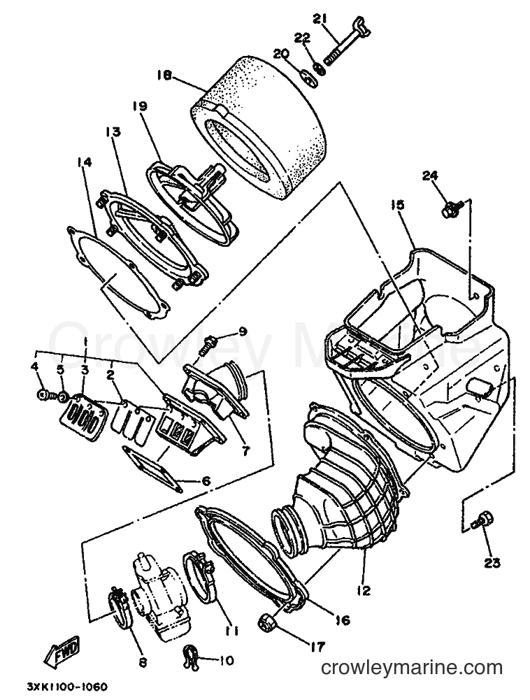 1991 Dirt Bike WR250Z - WR250Z (3RB3) [030] - INTAKE