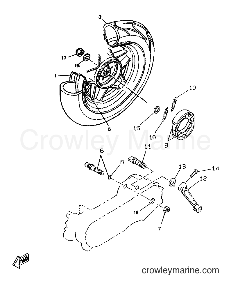 1996 Scooter CW50RS - CW50RS (4VB1) [999] - REAR WHEEL