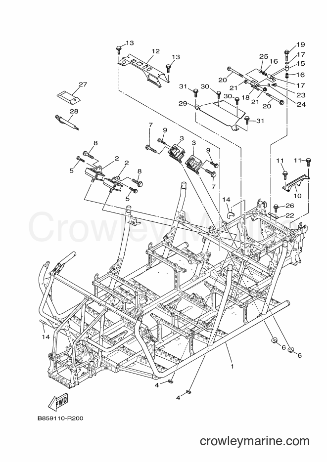 Yamaha Motors YXC700E (B85B) [010] - FRAME
