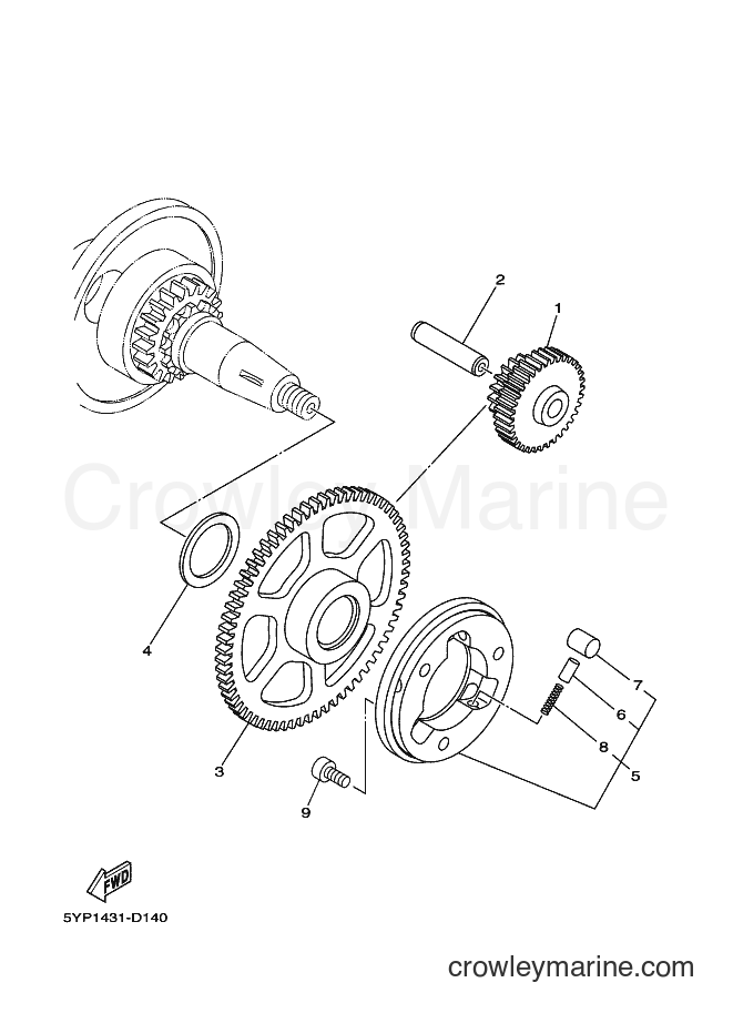 2010 Scooter T135HC - T135HC (5P72) [010] - STARTER CLUTCH