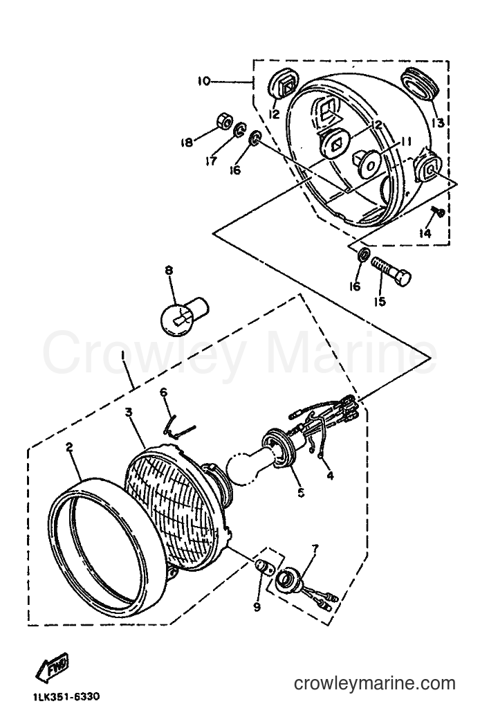1988 Dirt Bike XT500 - XT500 (3BH2) [999] - HEADLIGHT