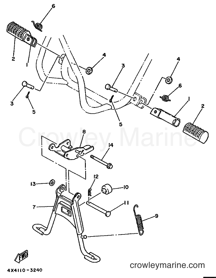 Yamaha Motors PW50W (3PT1) [010] - STAND & FOOTREST