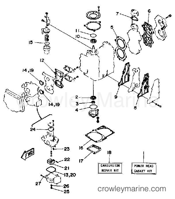Yamaha Motors 25ELD - REPAIR KIT 1