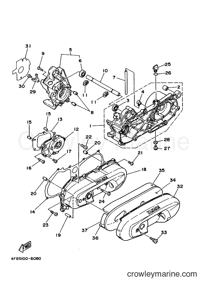 Yamaha Motors CY50 (3SA7) [010] - CRANKCASE