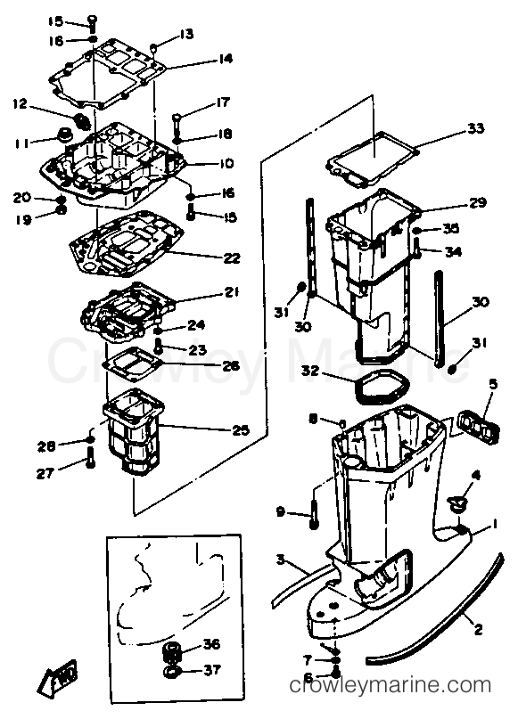 Yamaha Motors L150TXRP - UPPER CASING
