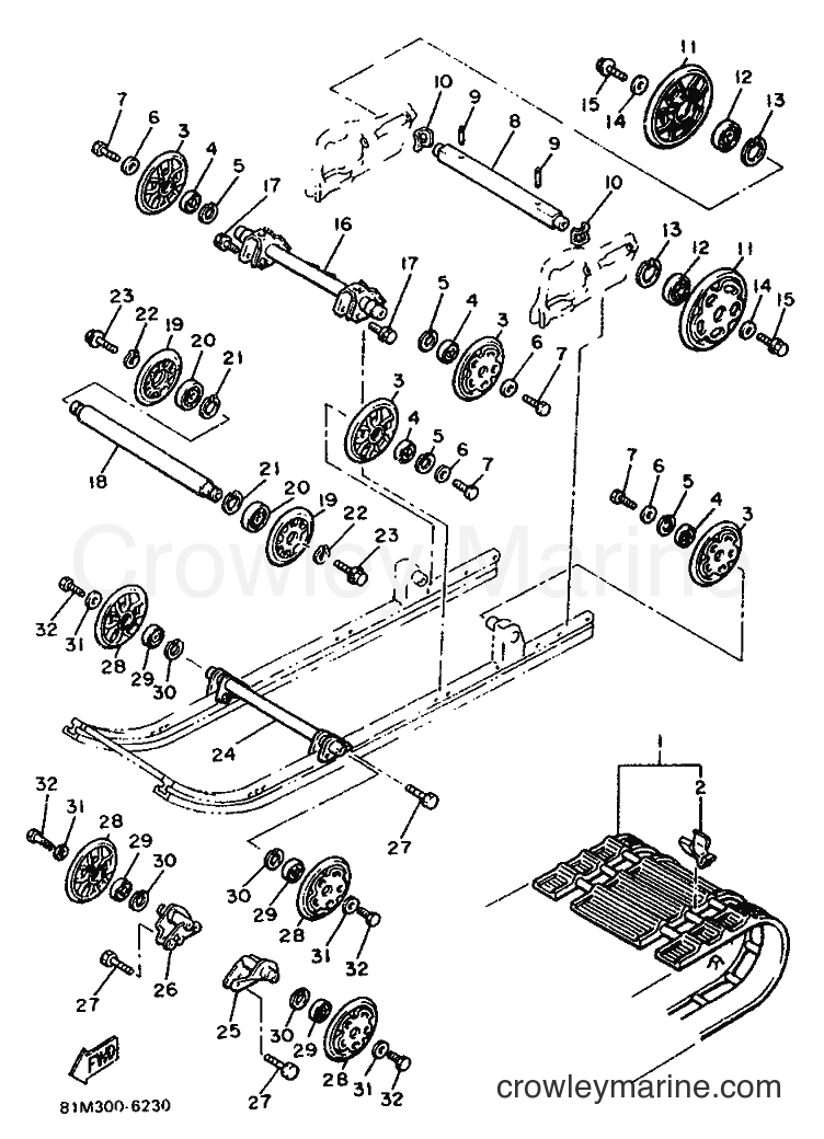 1987 Snowmobile ET340TL - ET340TL (82Y) [999] - TRACK SUSPENSION 1