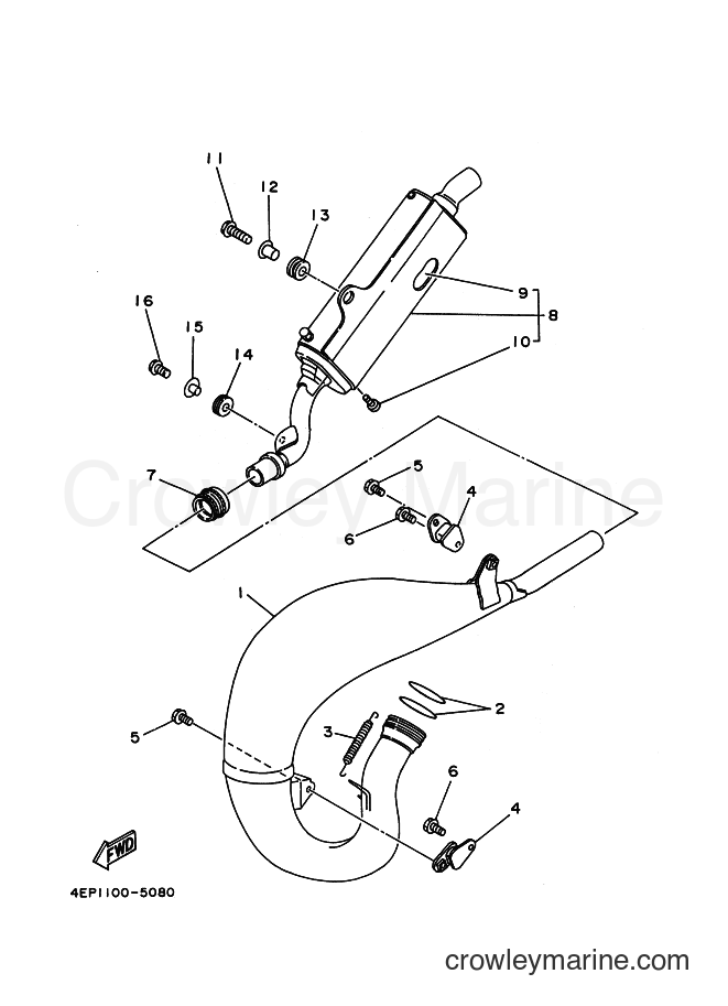 1995 Dirt Bike YZ125 - YZ125 (4PE2) [020] - EXHAUST