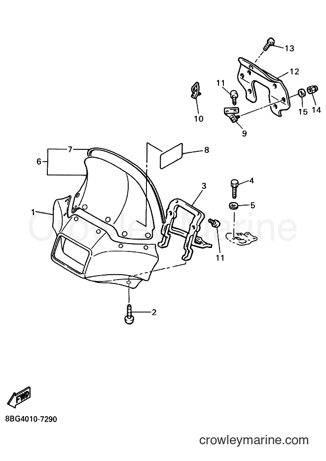 Yamaha Motors PZ480LT (8BH5) [020] - WINDSHIELD