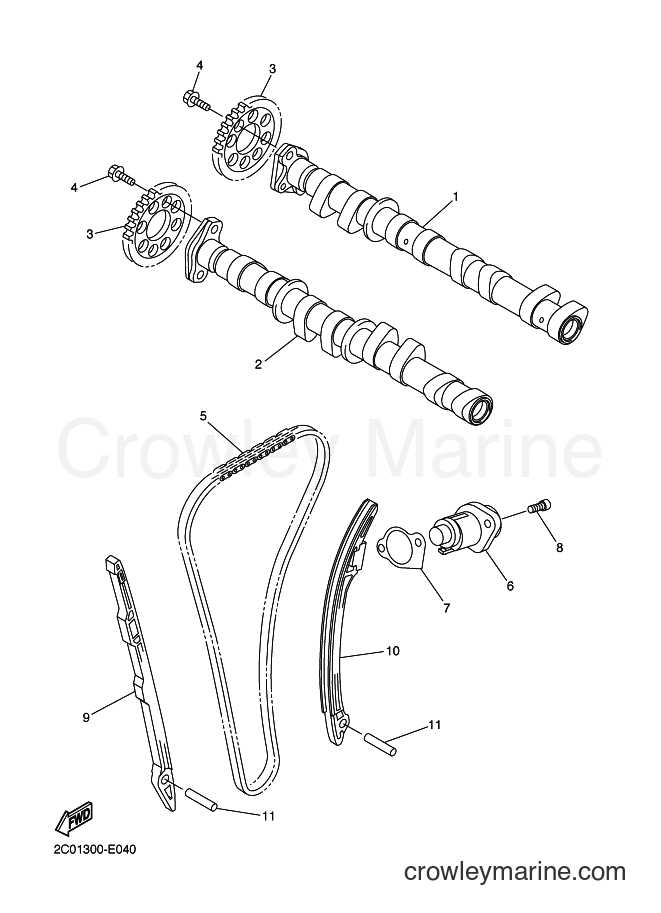Yamaha Motors YZF-R6 (2C0B) [010] - CAMSHAFT & CHAIN