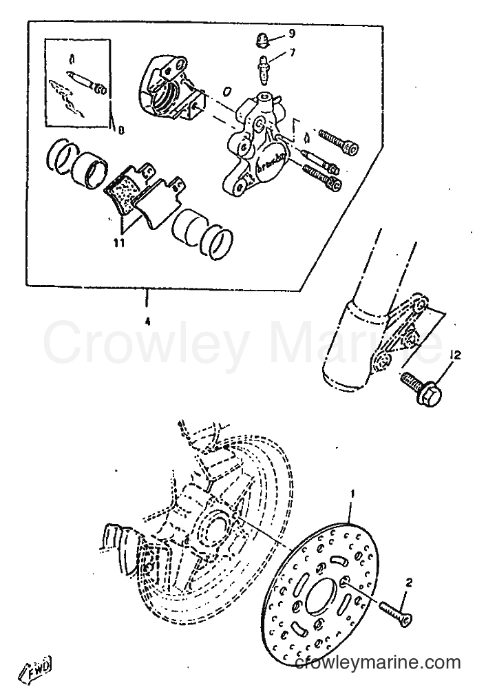 1998 Scooter CW50RS - CW50RS (4TDN) [999] - FRONT BRAKE CALIPER