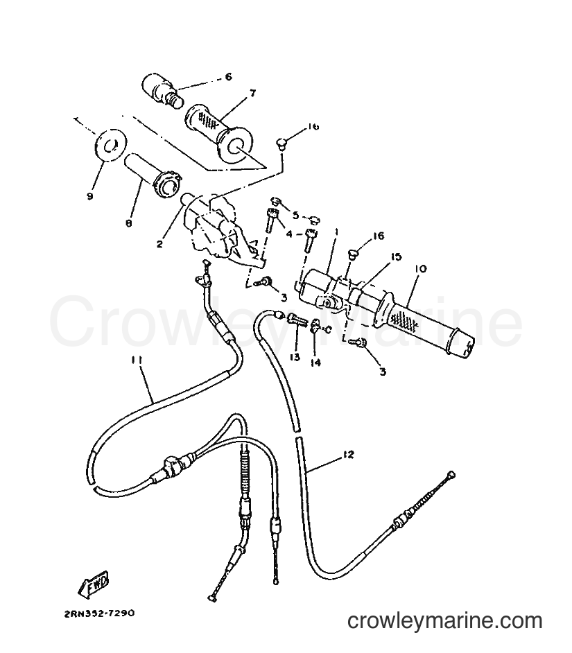 1987 Sport Bike TZR125 - TZR125 (2RN) [999] - STEERING HANDLE & CABLE