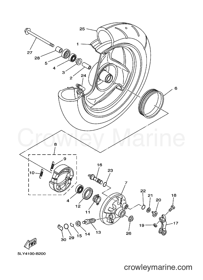 Yamaha Motors YJ50R (5PP4) [010] - FRONT WHEEL