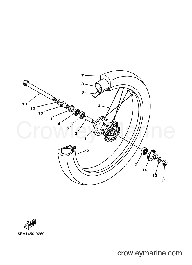 2006 Dirt Bike XT225 - XT225 (5RKE) [010] - FRONT WHEEL