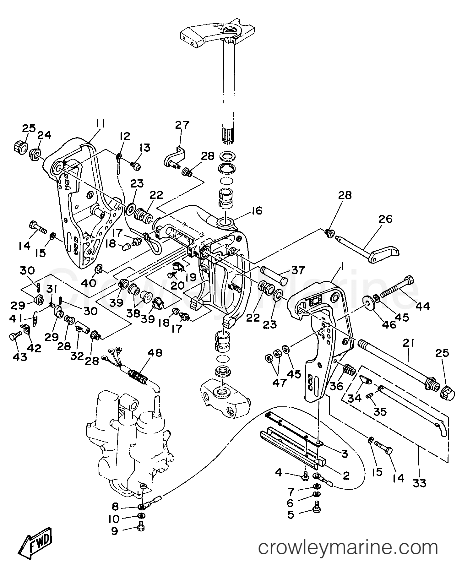 Yamaha Motors C75TLRW - BRACKET 1