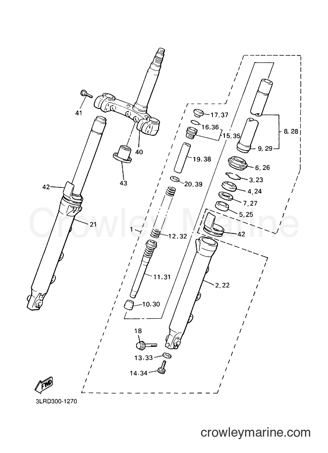Yamaha Motors VMX12 (3LRD) [040] - FRONT FORK