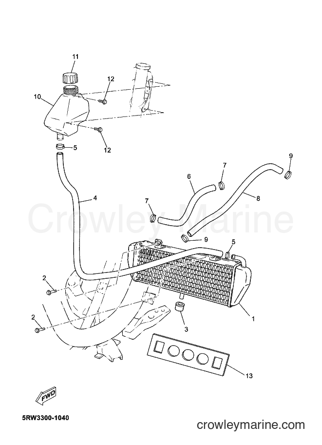 2003 Scooter CS50Z - CS50Z (5RW9) [090] - RADIATOR & HOSE