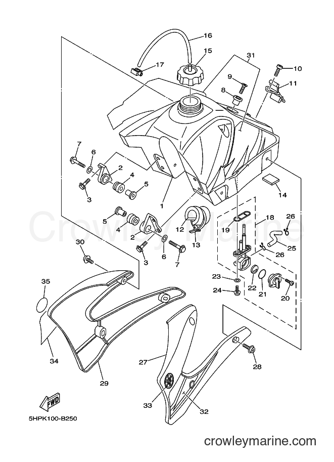 Yamaha Motors TT-R125E (5HPK) [030] - FUEL TANK