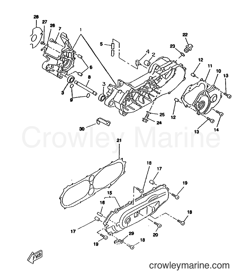 1996 Scooter CW50RSP - CW50RSP (4WL1) [999] - CRANKCASE