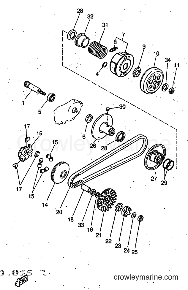 Yamaha Motors YQ50 (5DP1) [999] - CLUTCH