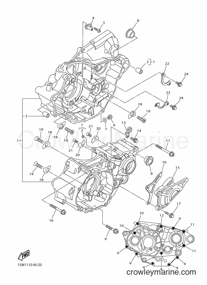 2015 Dirt Bike WR250F - WR250F (2GB2) [010] - CRANKCASE