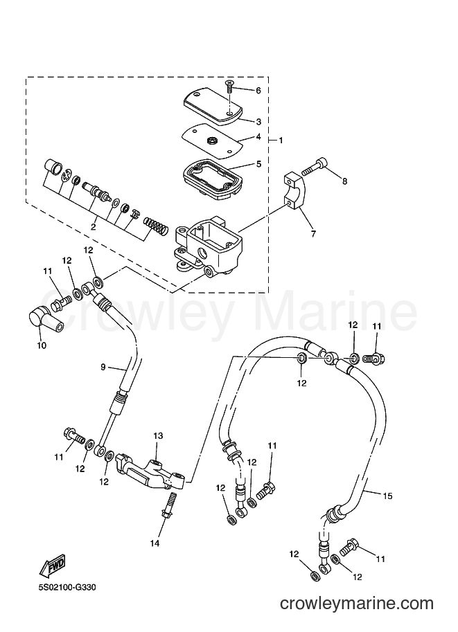2010 Cruiser XVS1100AT - XVS1100AT (5S0B) [010] - FRONT MASTER CYLINDER