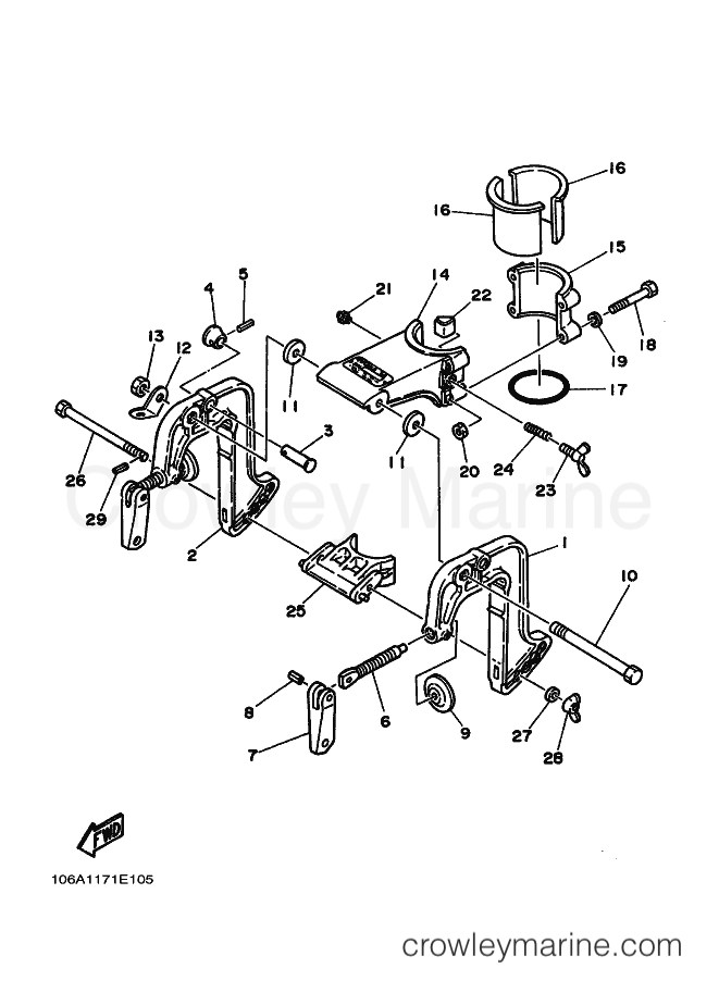Yamaha Motors 2MSH (6A10) [010] - BRACKET 1