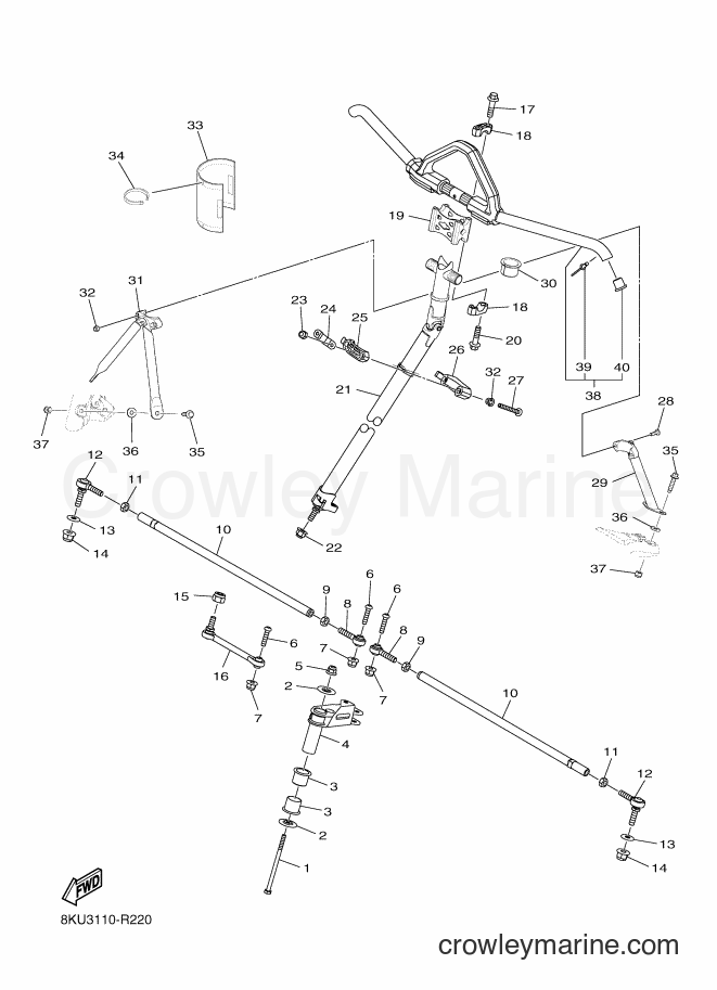 Yamaha Motors SRV10ML2 (8KU3) [010] - STEERING