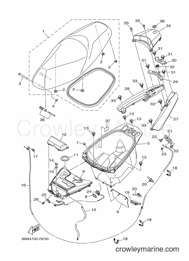 2017 Maxi-Scooter MWS150-A - MWS150-A (BB85) [010] - SEAT