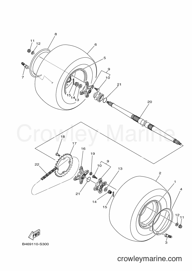 2017 ATV YFM700R - YFM700R (B46A) [010] - REAR WHEEL
