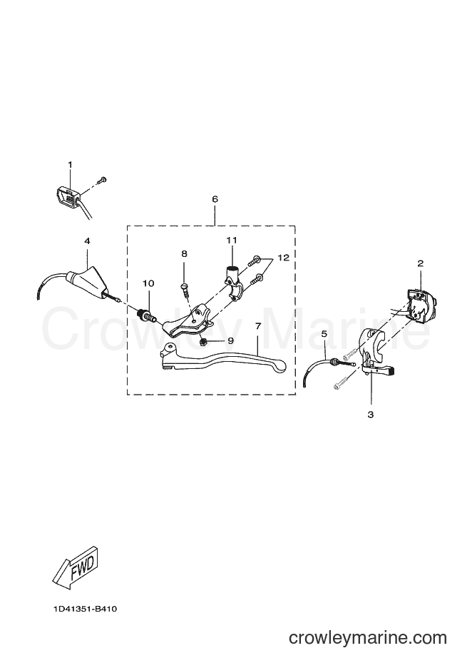 Yamaha Motors DT50RSM (2C35) [010] - HANDLE SWITCH & LEVER