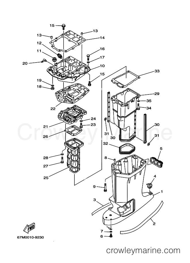 Yamaha Motors D150NETOL (67N2) [030] - UPPER CASING
