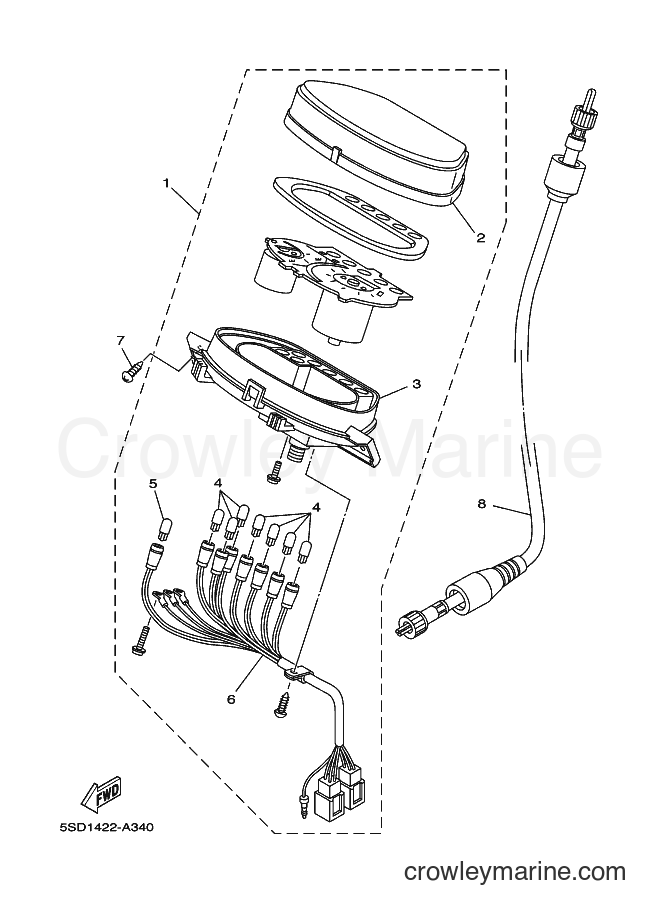 Yamaha Motors T105SE (5SD1) [010] - METER