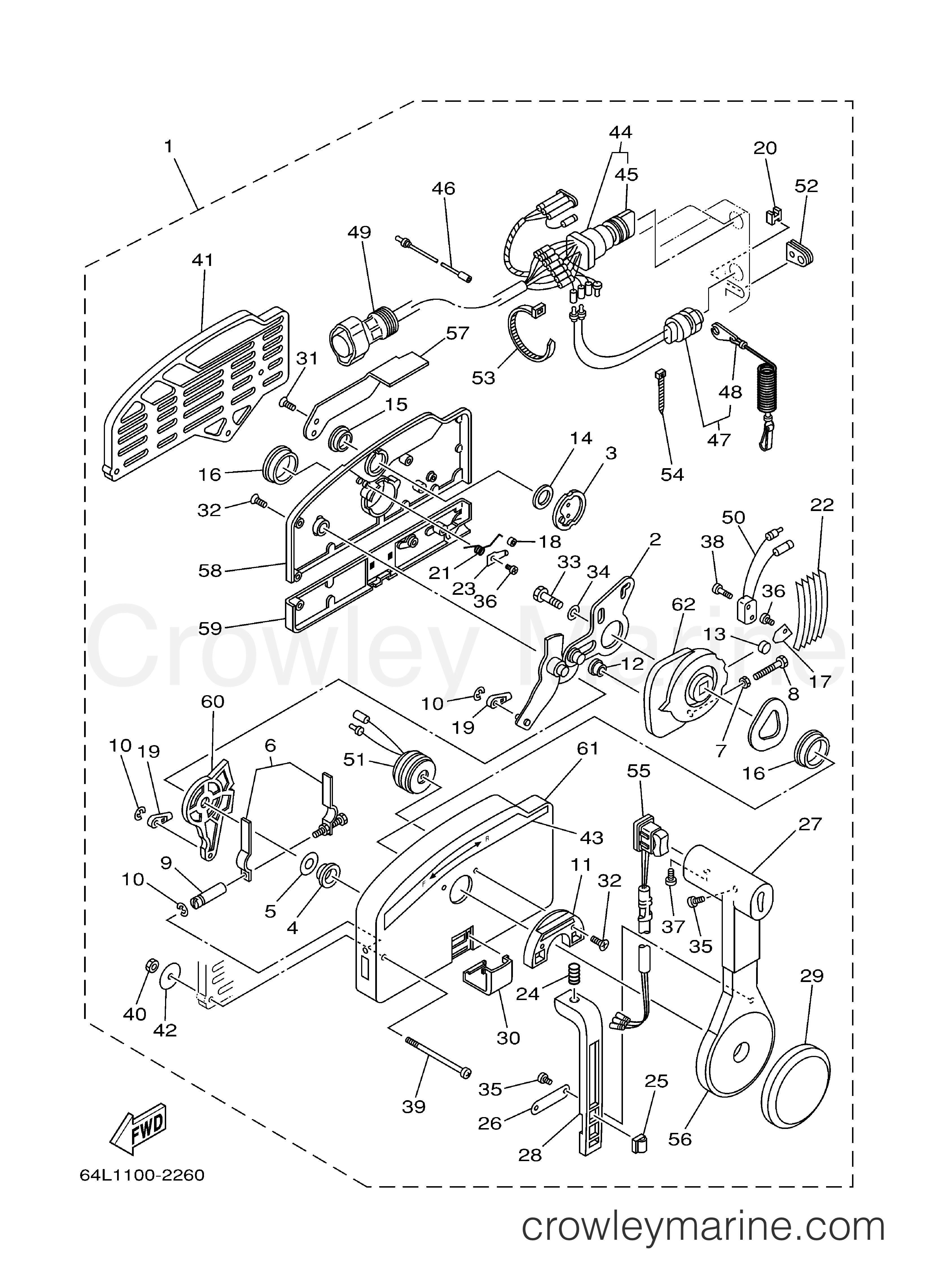 Yamaha Motors Rigging 2006 - CONTROL STANDARD SIDE 703 PUSH