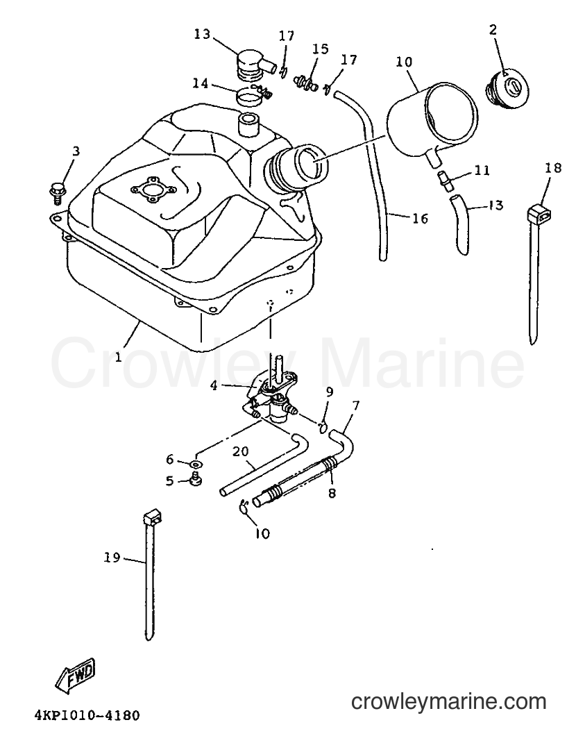 1994 Scooter XC125T - XC125T (4LA2) [999] - FUEL TANK