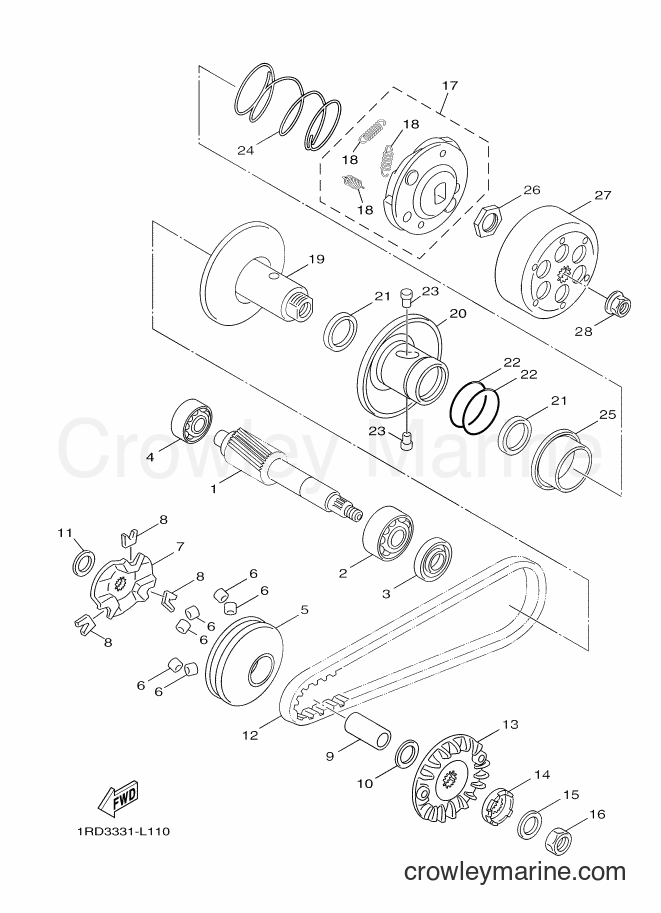Yamaha Motors YN50FM (1RD3) [010] - CLUTCH