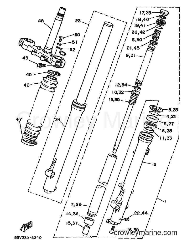 Yamaha Motors DT80LC (2RA) [999] - FRONT FORK