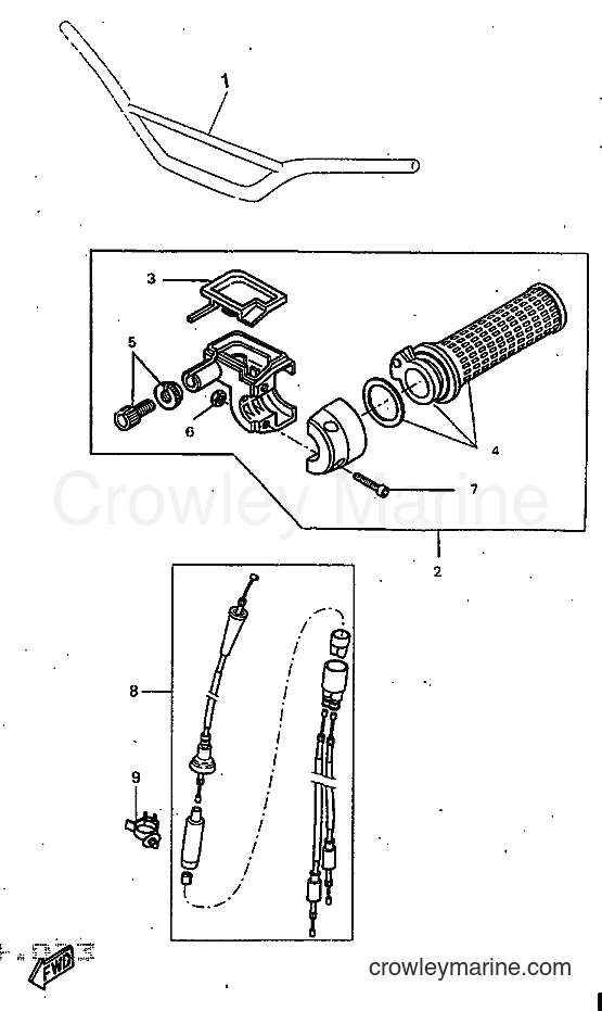 1997 Scooter DT50R - DT50R (5EC1) [999] - STEERING CABLE FOR DISK BRAKE