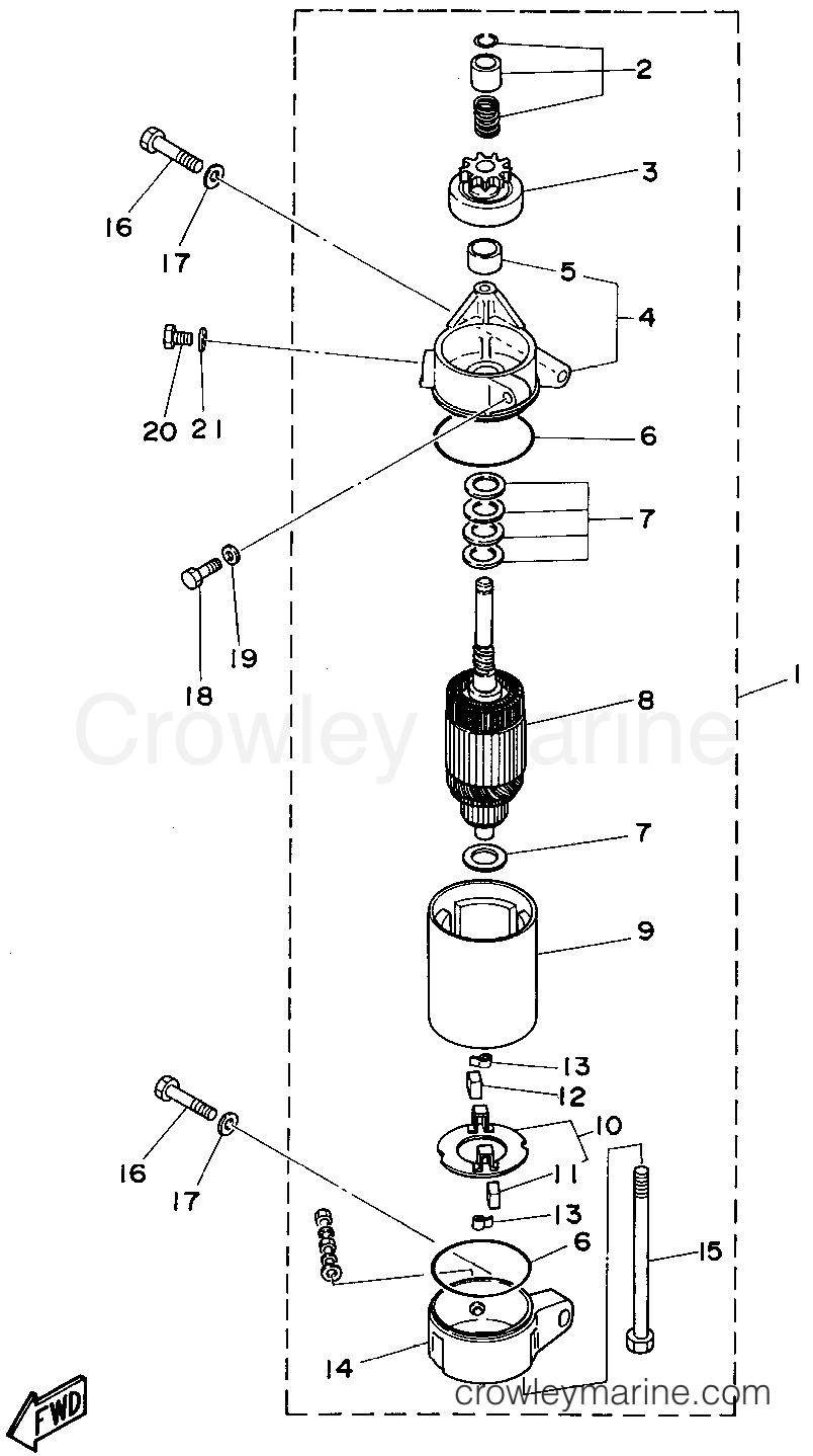 Yamaha Motors P60TLHT - STARTING MOTOR