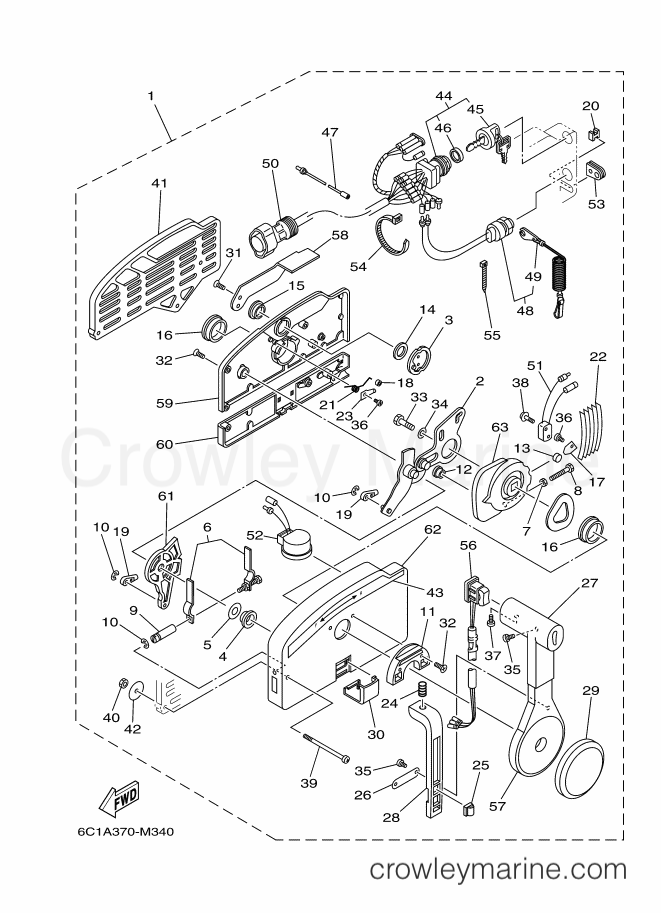 Yamaha Motors 85AEDL (688E) [050] - REMOTE CONTROL ASSY 1