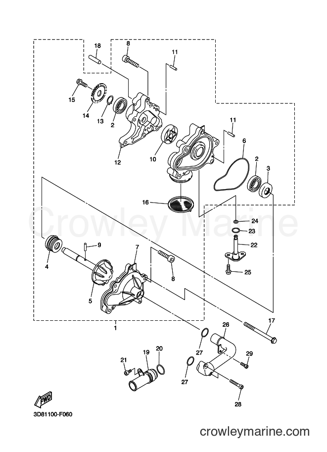 Yamaha Motors XVS1300A (11C1) [040] - WATER PUMP
