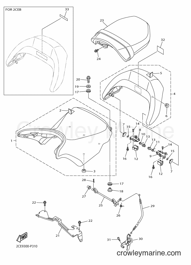 Yamaha Motors VMX17 (2CE9) [050] - SEAT